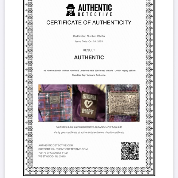 Coach Poppy Plaid Sequin Crossbody Collectible EUC 🎁 Gift Ready - Picture 16 of 16